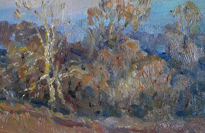 Autumnal landscape oil painting by Kovalenko Ivan Mikhailovich