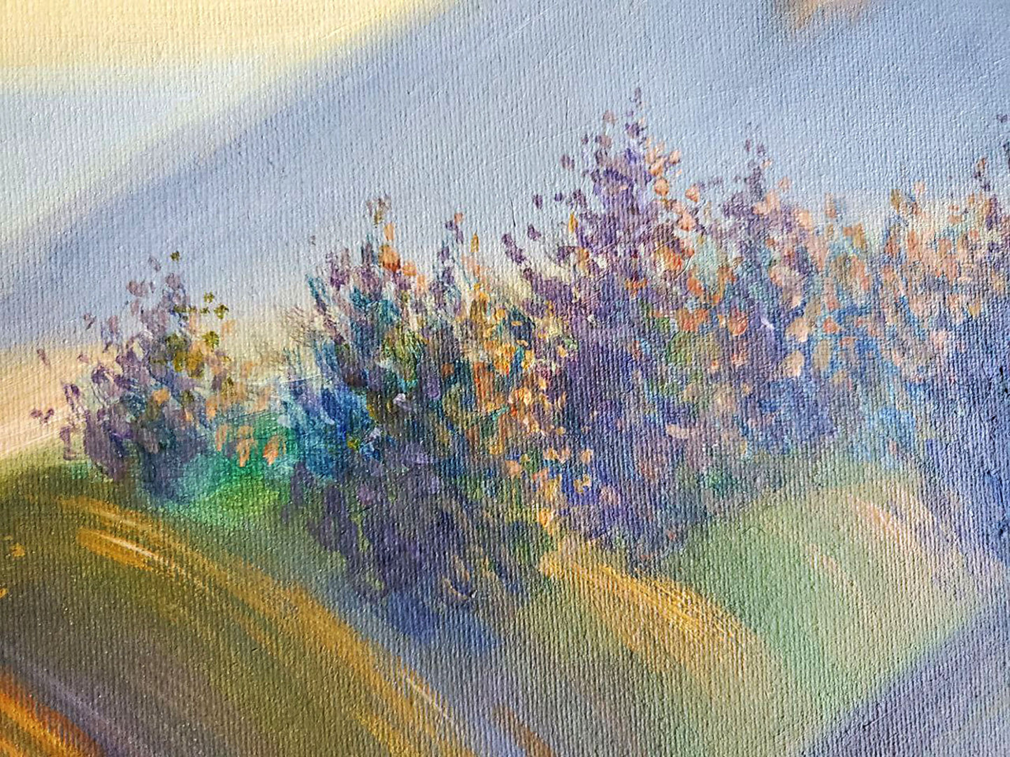 Oil painting of Mongolian hunter by Litvinov Daniil Olegovich, impressionistic bushes