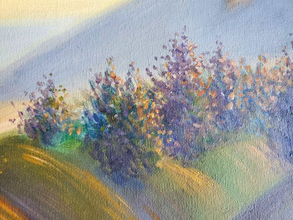 Oil painting of Mongolian hunter by Litvinov Daniil Olegovich, impressionistic bushes
