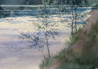 The watercolor "The Evening is Quiet" by Valery Savenets