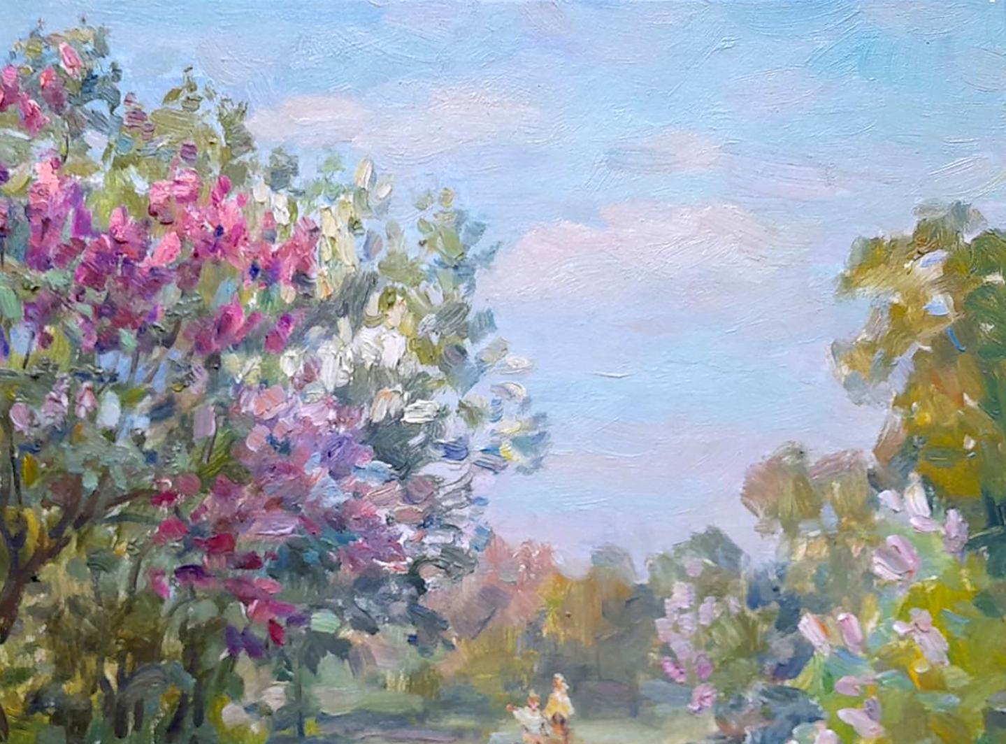Oil painting Rural landscape 