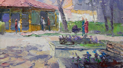 Vibrant impressionist oil painting Spring in the park by Serdyuk Boris Petrovich