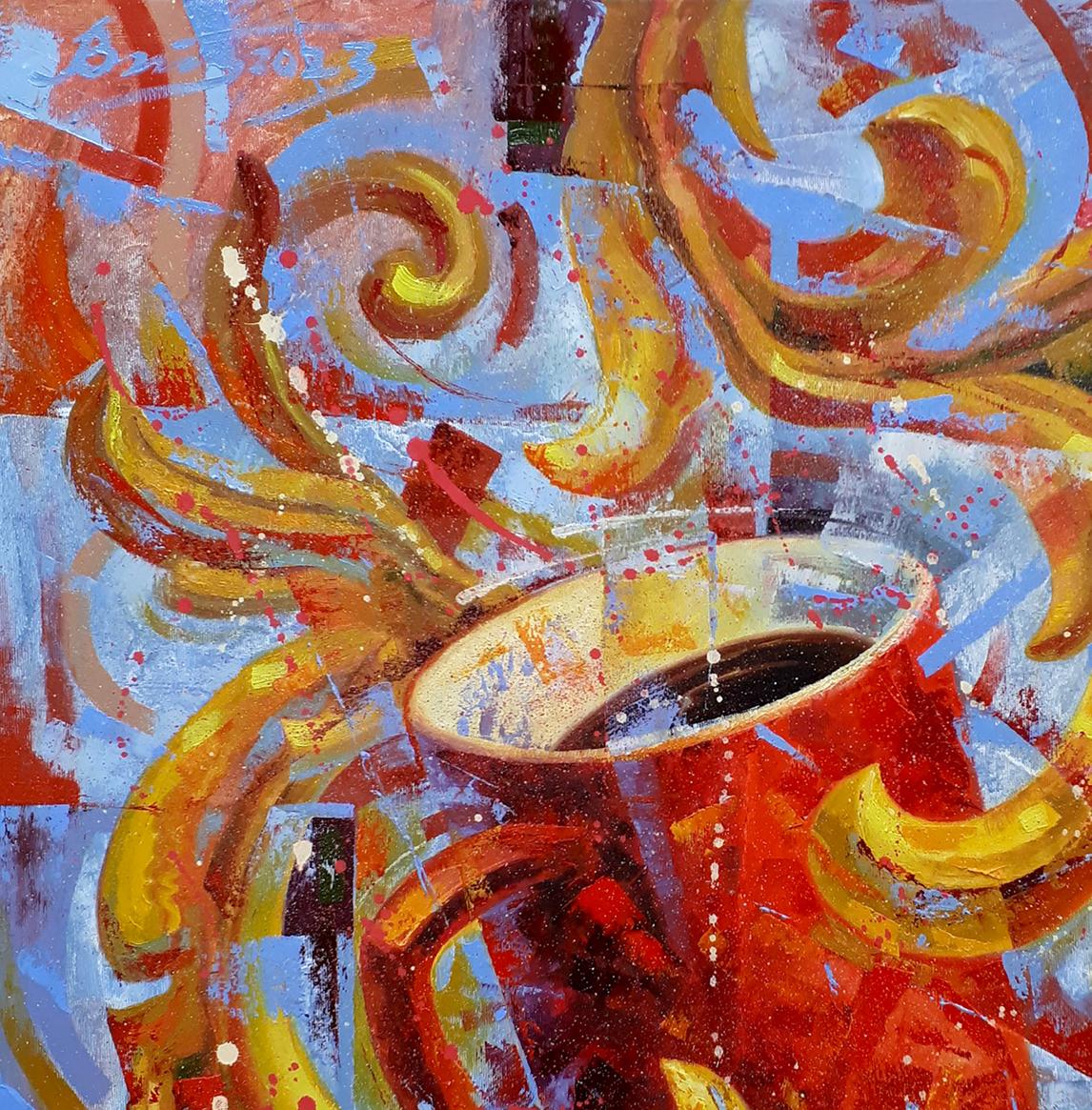 Abstract painting still life  