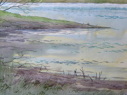 In his watercolor painting, Valery Savenets brings to life a spring landscape