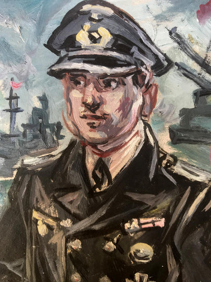 Oil painting portrait of ship officer Alexander Arkadievich Litvinov