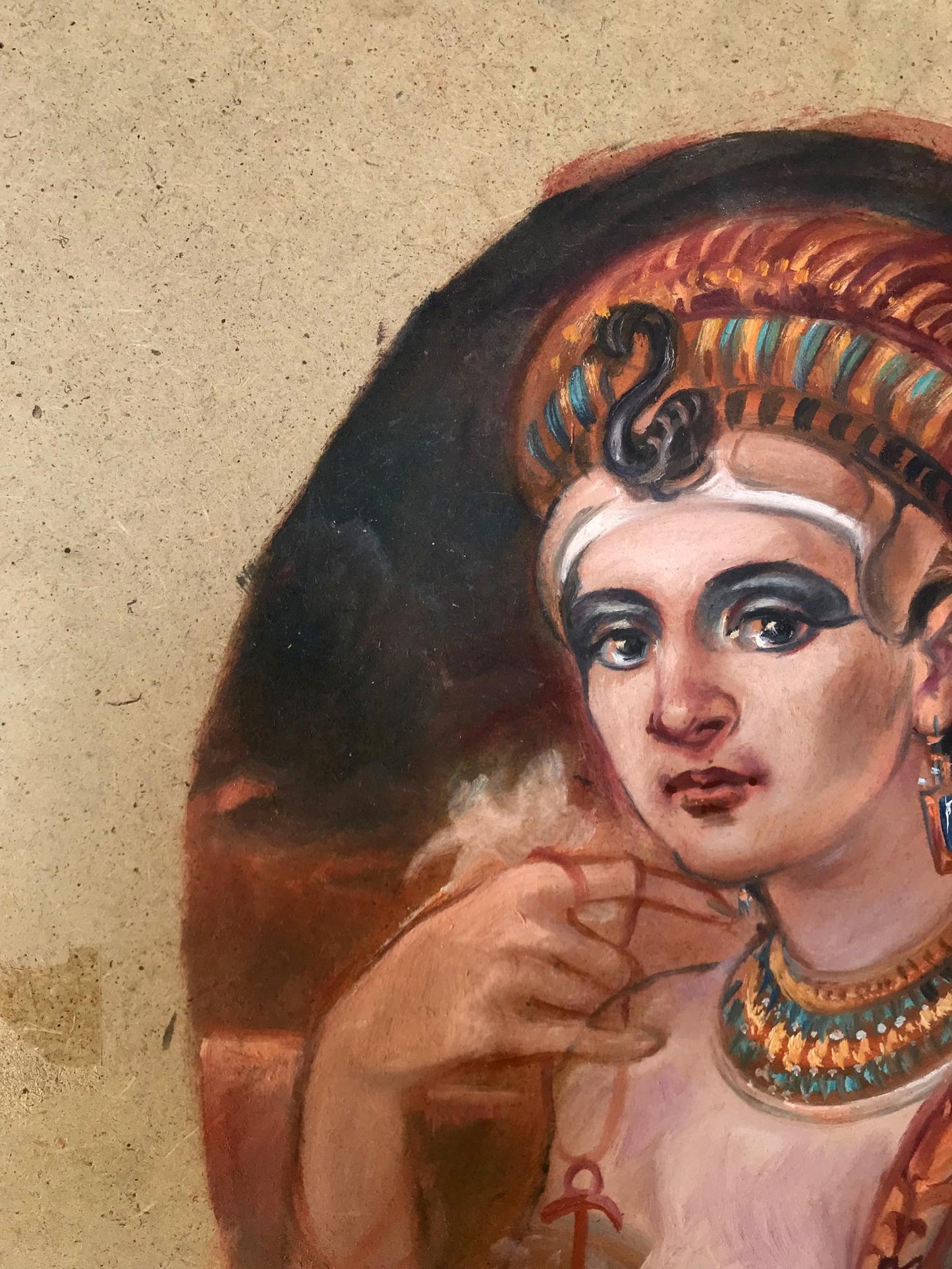 Oil painting of Egyptian woman portrait by Alexander Arkadievich Litvinov