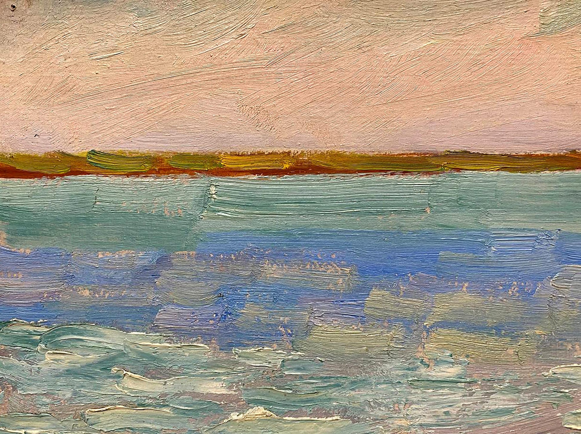 Textured oil painting by Sail Tkachenko Evgeny Nikolaevich: serene seascape