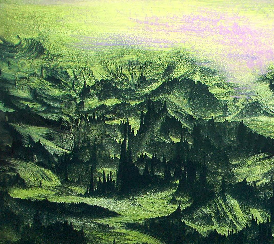 landscape painting mountain