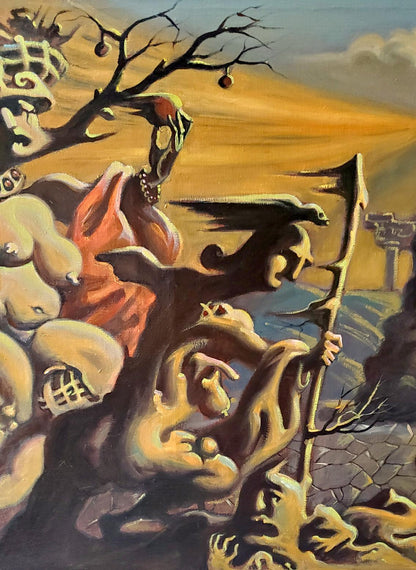 Surreal oil painting The Last Judgment by Paris Litvinov Daniil Olegovich