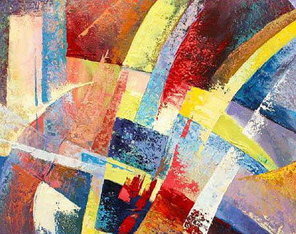 Vibrant abstract oil painting Heavenly and earthly by Kirilenko Ivan