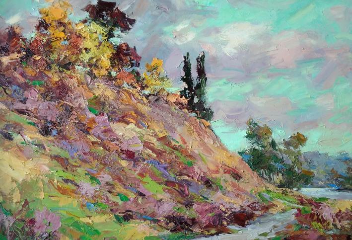 Oil Painting Autumn Nature Landscape 