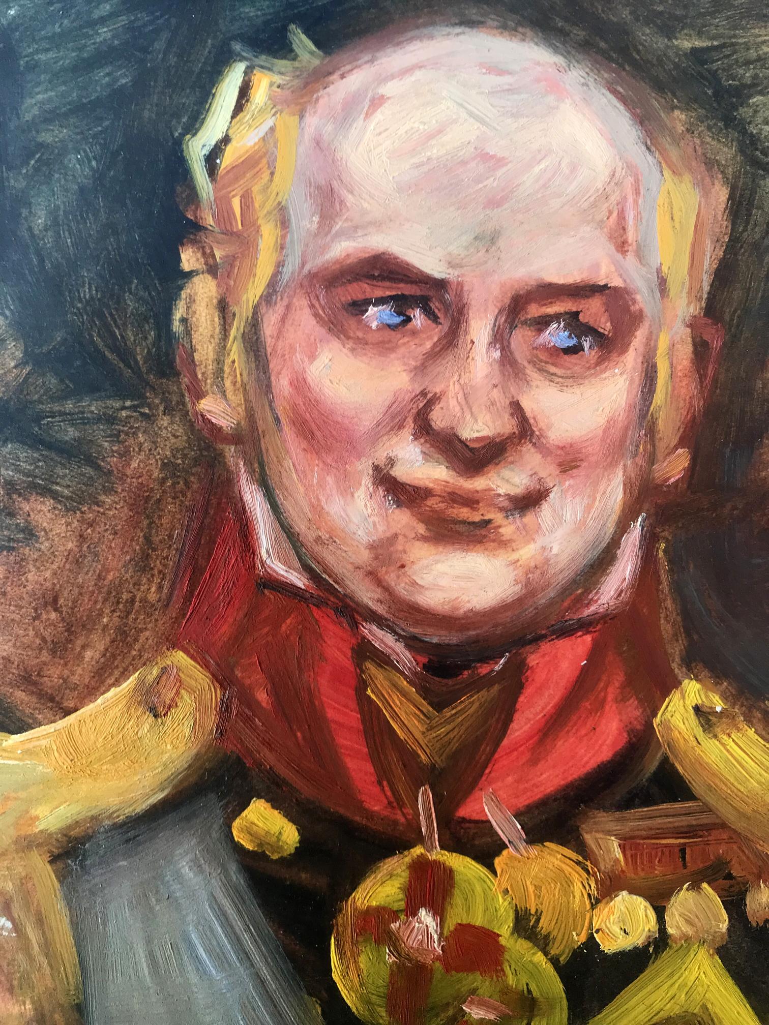 Oil painting portrait of General Alexander Arkadievich Litvinov in military attire