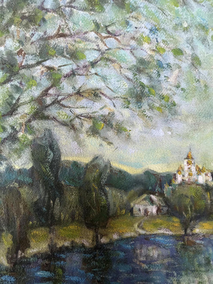 Oil Painting Summer Nature Landscape 
