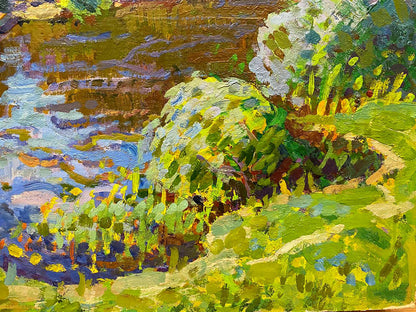 Vibrant impressionist oil painting Summer day by Ruban Grigory Savelyevich