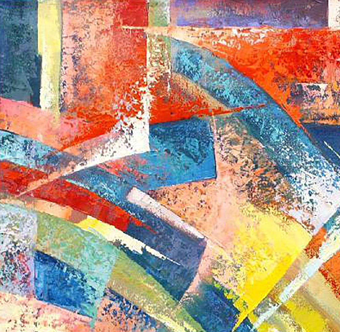 Vibrant Flight oil painting by Kirilenko Ivan with bold geometric shapes