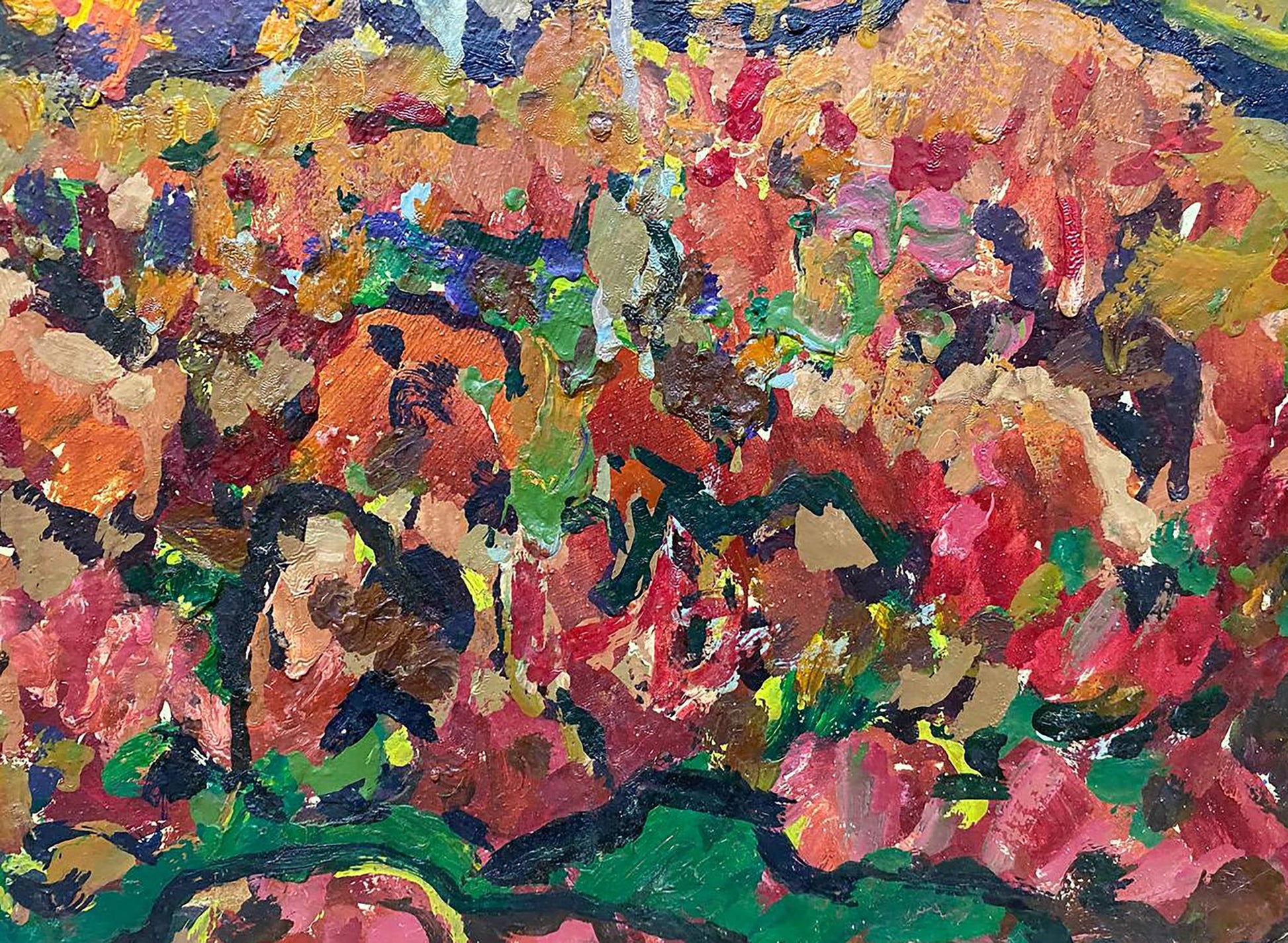 Vibrant autumn colors oil painting by Kolosovsky Georgy Sergeevich