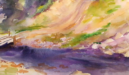 Watercolor coastal scene by Serdyuk Boris Petrovich №SERB 680