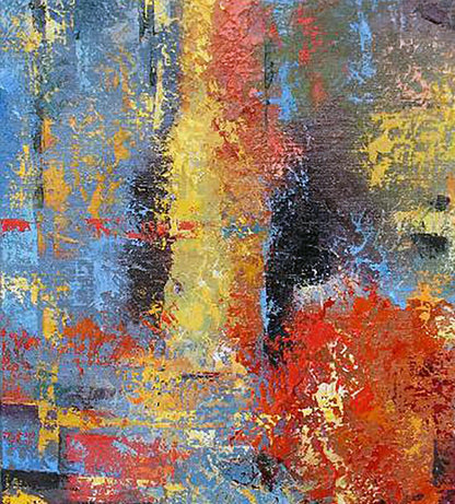 Vibrant oil painting Autumn morning by Kirilenko Mikhail with bold strokes