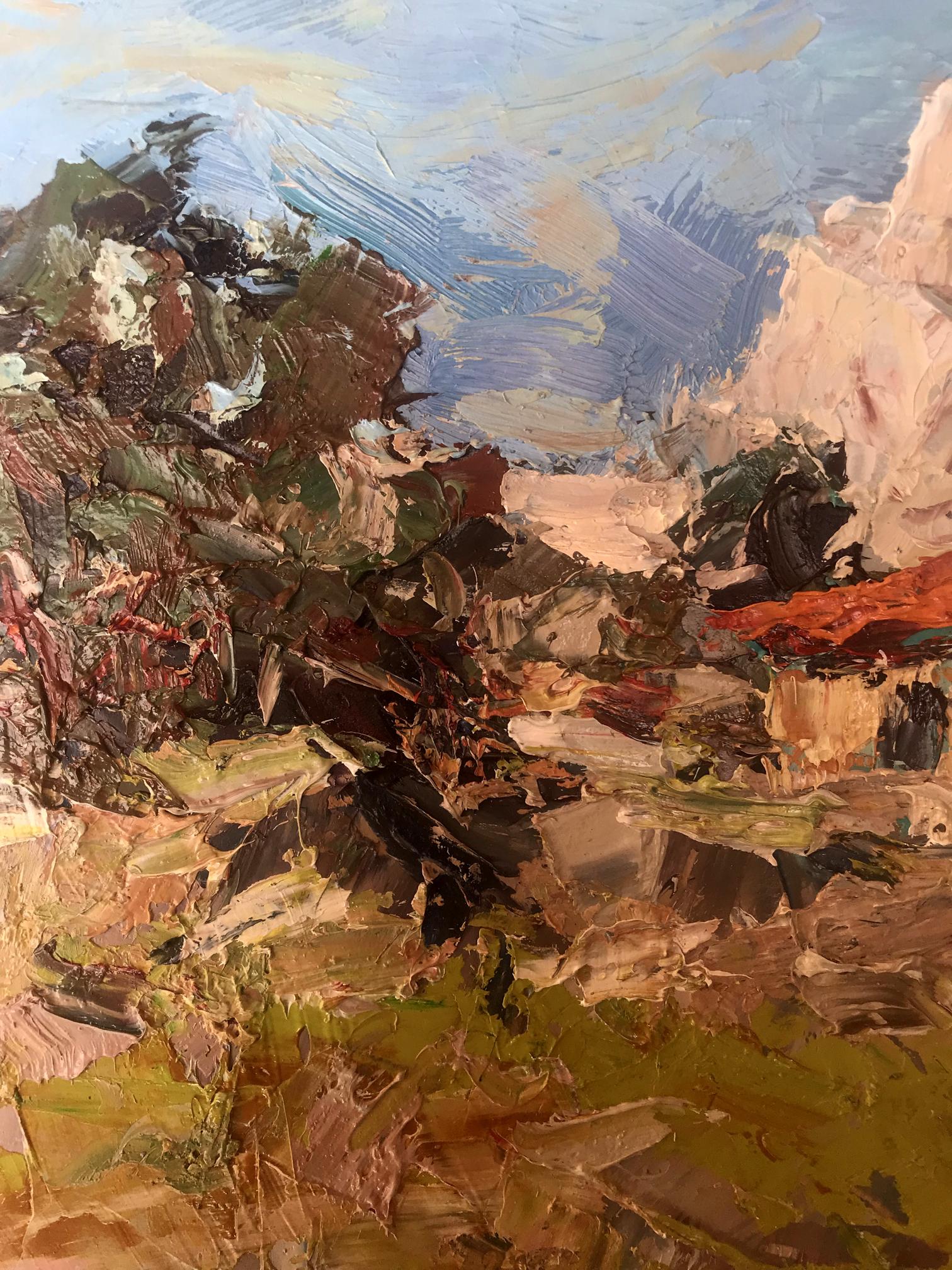 Oil Painting Mountain Nature Landscape 
