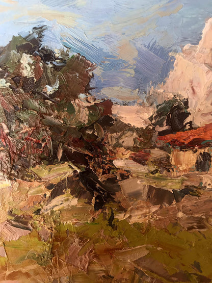Oil Painting Mountain Nature Landscape 