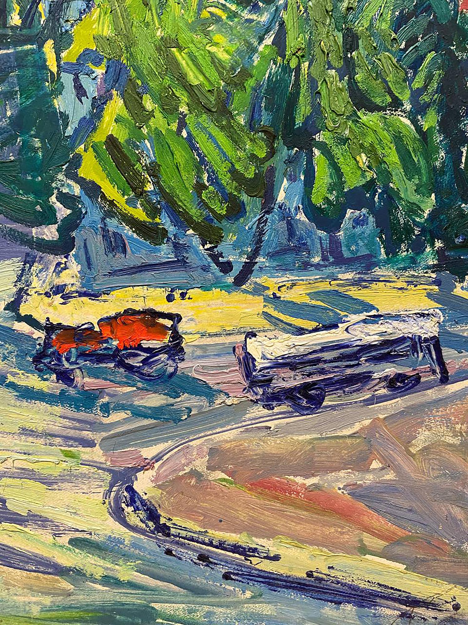 Vibrant impressionist oil painting Road in C. by Glushchenko