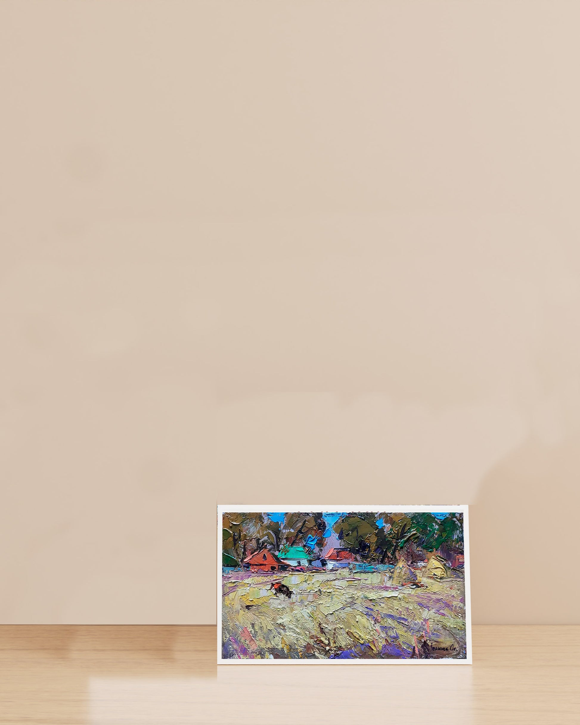 Oil painting pasture