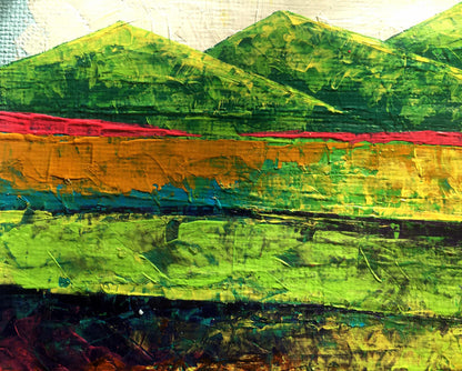 Vibrant oil painting In the summer mountains by Zadorozhnya V. V