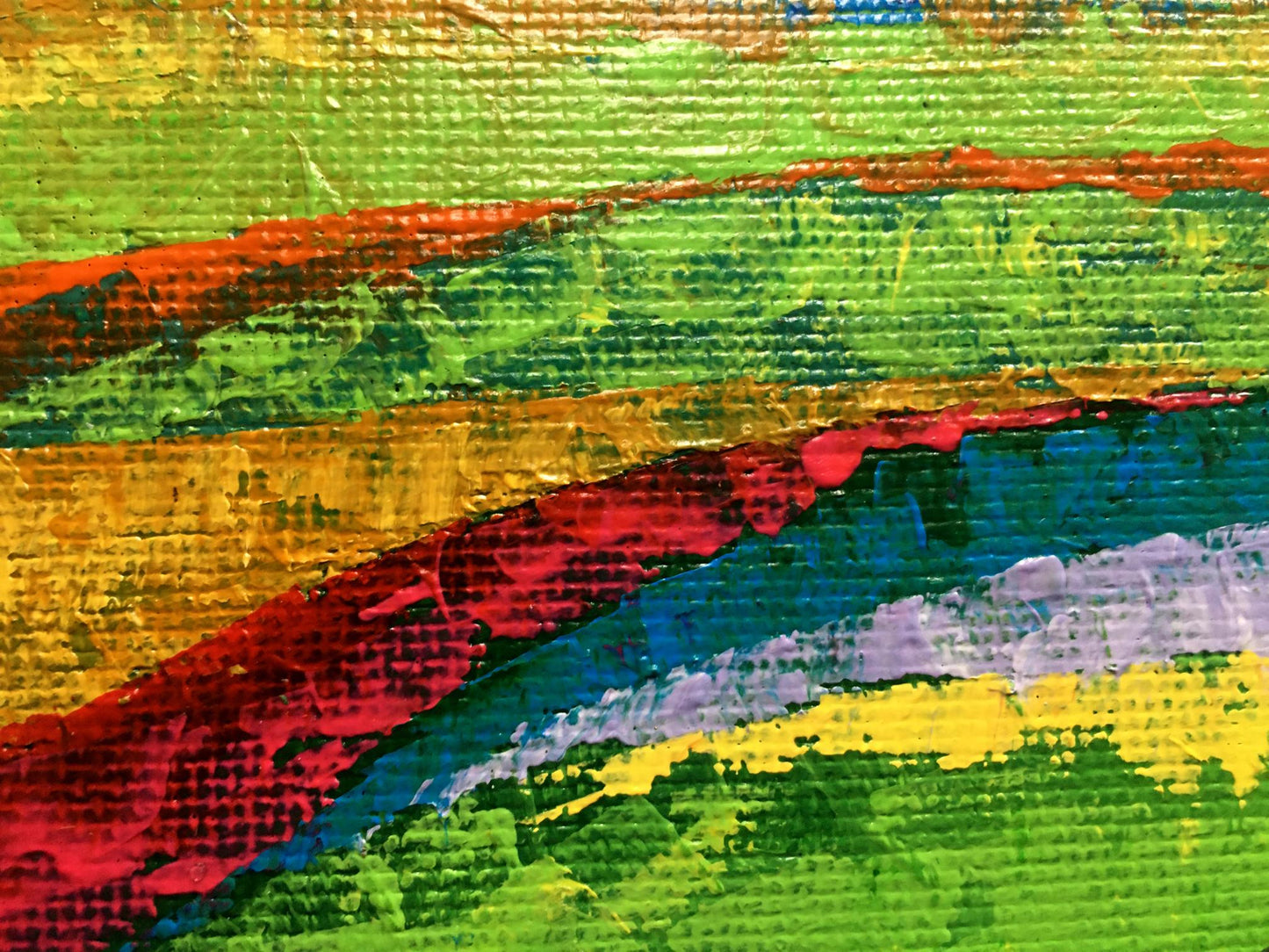 Vibrant Autumn Morning oil painting by V. Zadorozhnya in bold colors