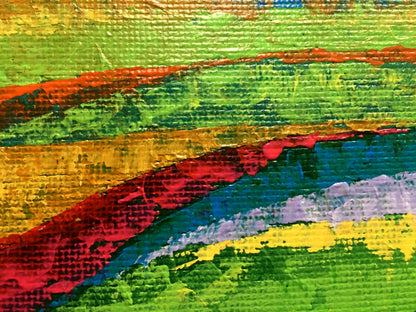 Vibrant Autumn Morning oil painting by V. Zadorozhnya in bold colors
