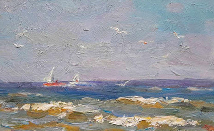 Ivan Mikhailovich Kovalenko's oil artwork portraying the coast of Odessa