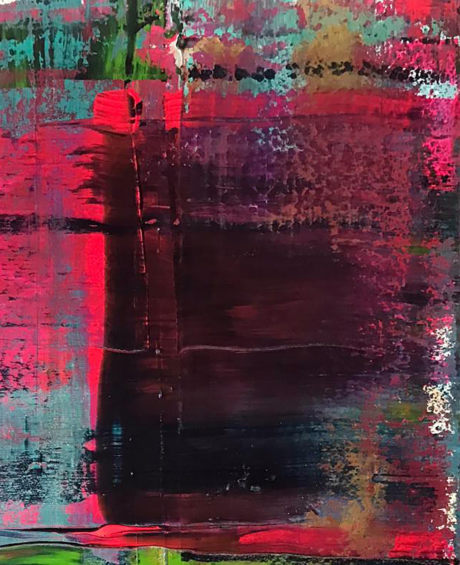 Abstract expressionist acrylic painting Colorful mood by Melezhik Olga