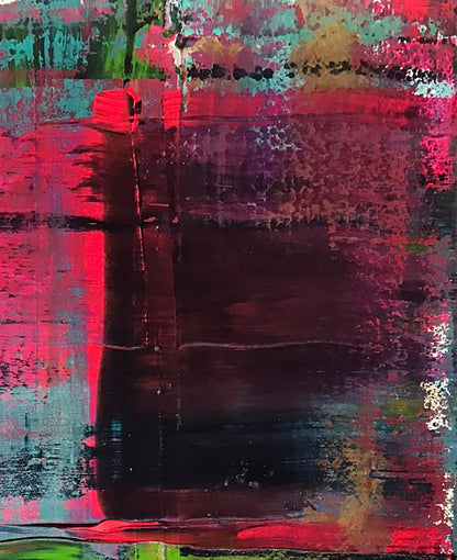 Abstract expressionist acrylic painting Colorful mood by Melezhik Olga
