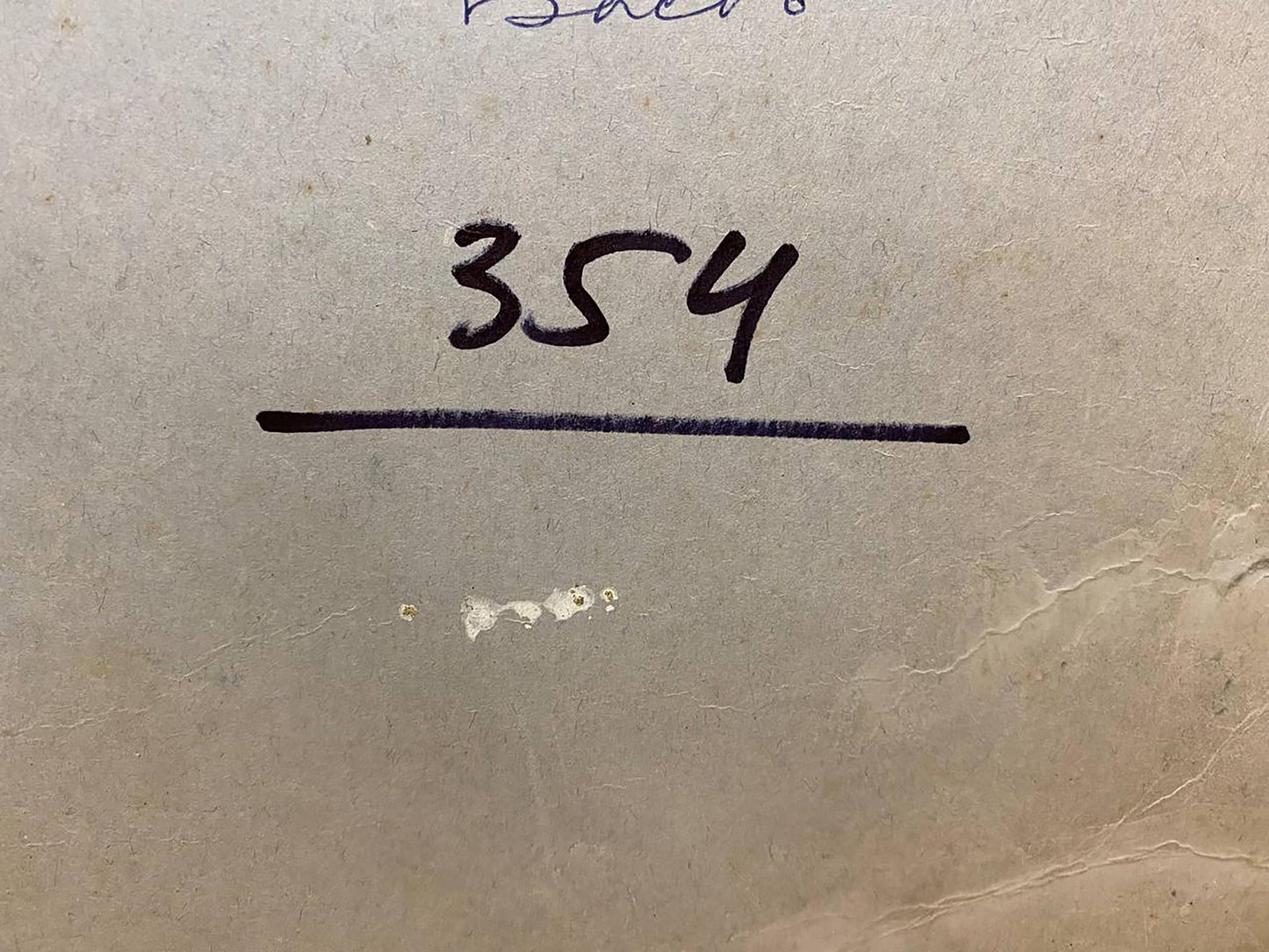Handwritten number 354 on back of Surf oil painting by Basov Yakov Aleksandrovich