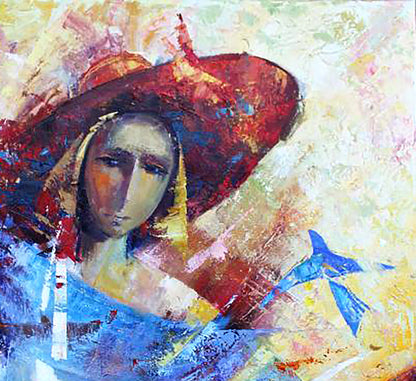 Ivan Kirilenko's oil artwork portraying "Miss"