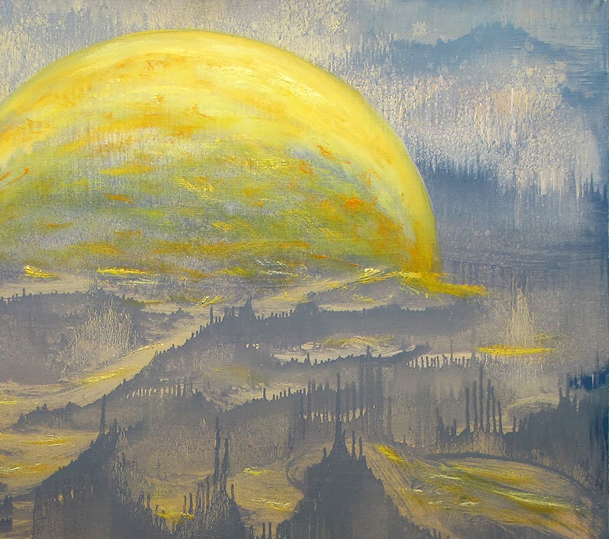 oil mountain art