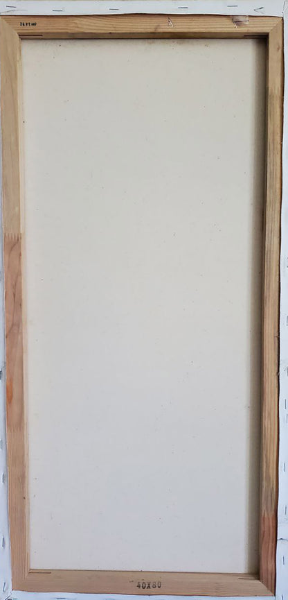 Back of Oil painting Allegory of Autumn by Litvinov Daniil Olegovich in light wooden frame