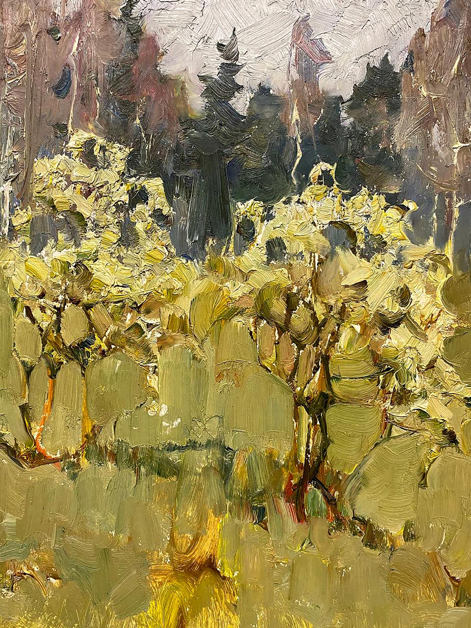Oil painting Silence by Singaevsky Vladimir Ivanovich, golden-yellow trees field