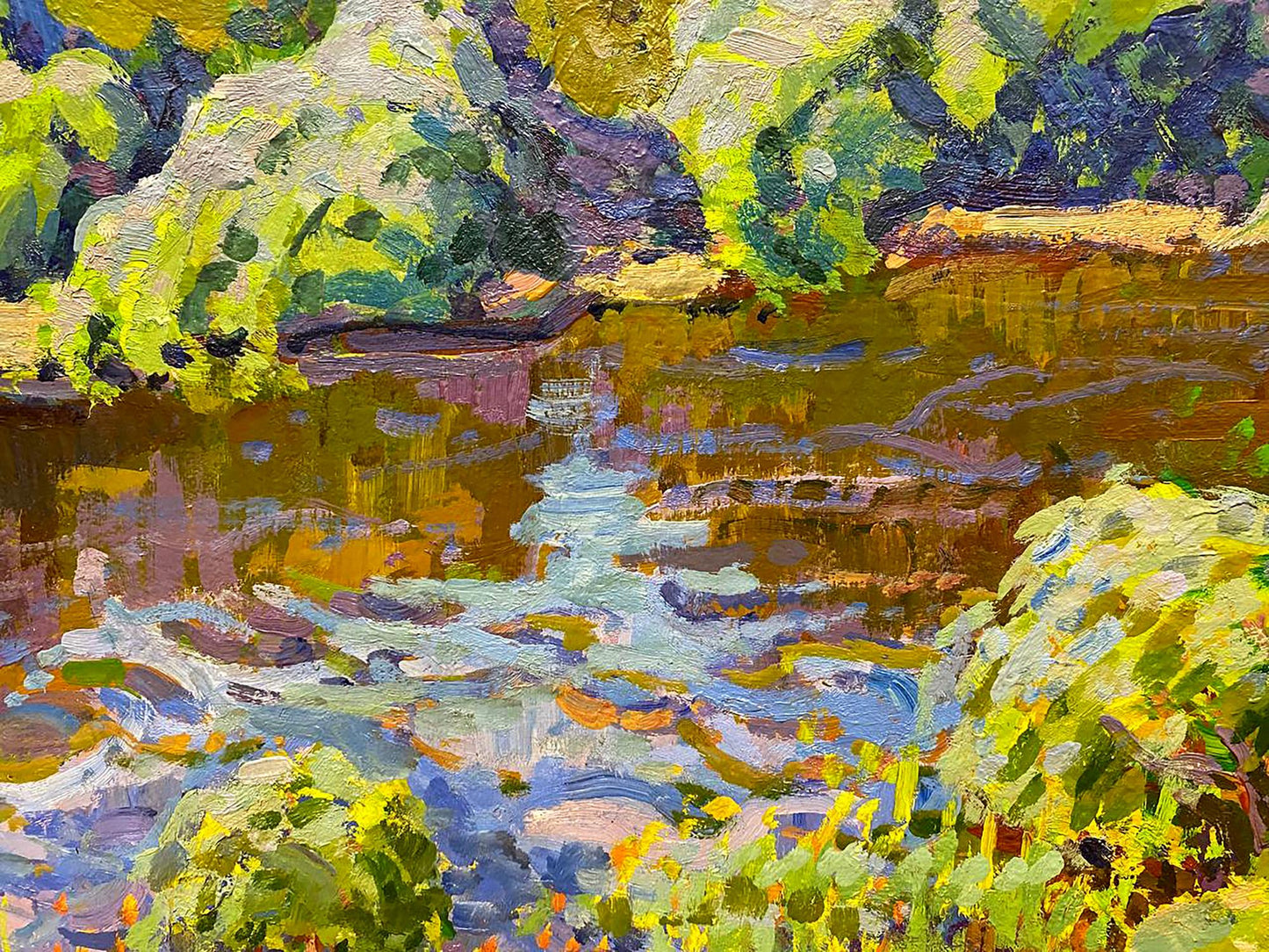 Vibrant impressionistic oil painting Summer day by Ruban Grigory Savelyevich