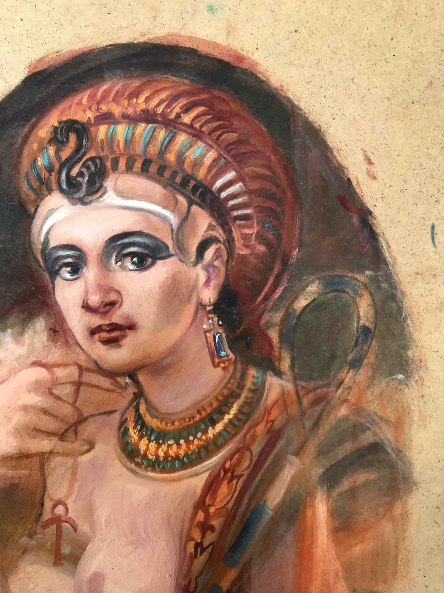 Oil painting of Egyptian woman portrait by Alexander Arkadievich Litvinov