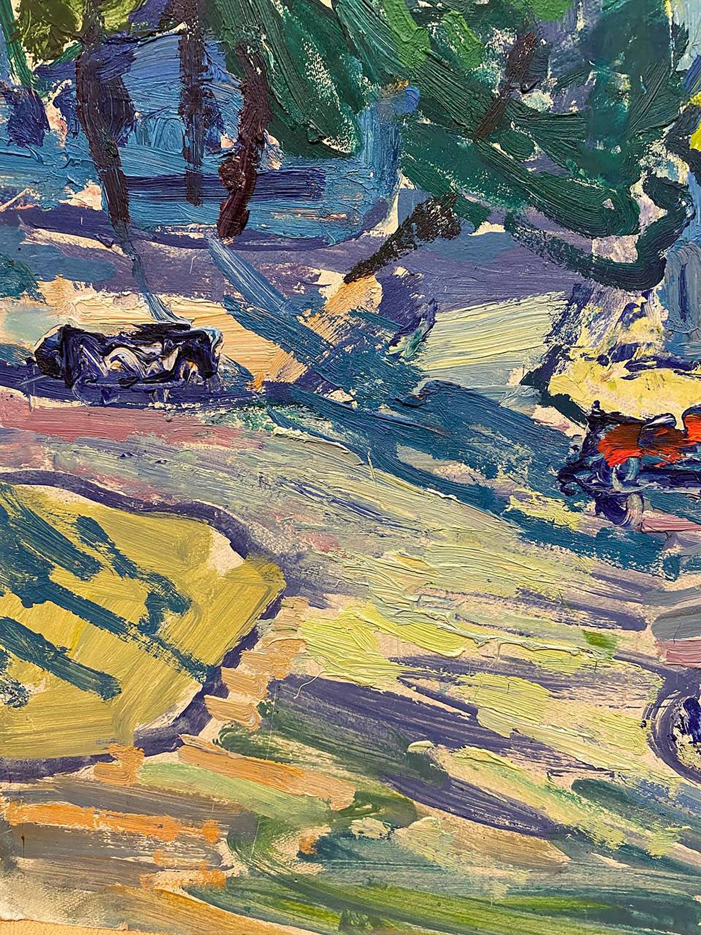 Vibrant impressionist oil painting Road in C. by Glushchenko Alexander Nikolaevich