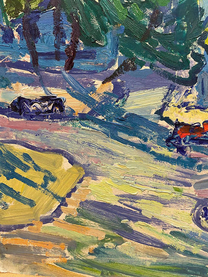Vibrant impressionist oil painting Road in C. by Glushchenko Alexander Nikolaevich