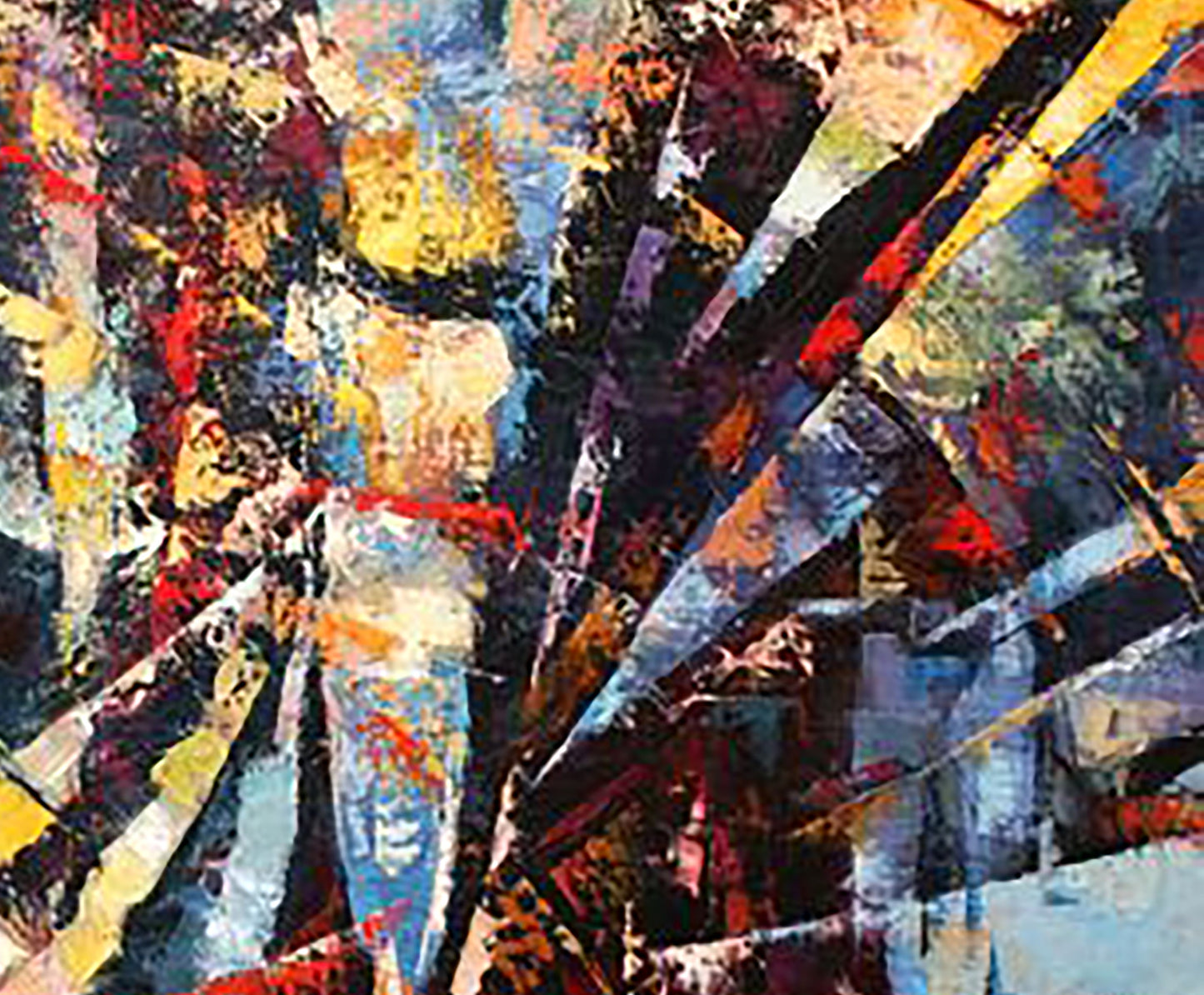 Vibrant oil painting Sun rays by Kirilenko Mikhail with bold strokes