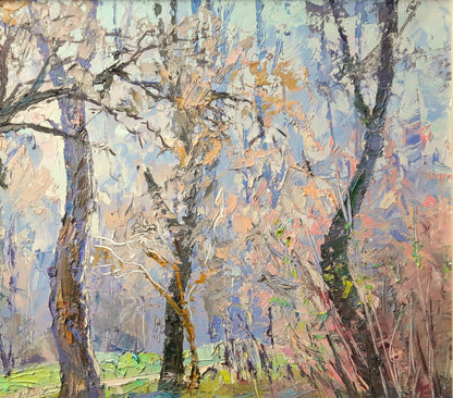 Impressionistic custom landscape painting from photo in earth tones