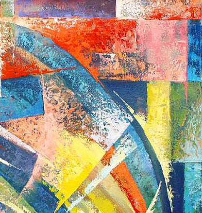 Vibrant Flight oil painting by Kirilenko Ivan with bold geometric shapes