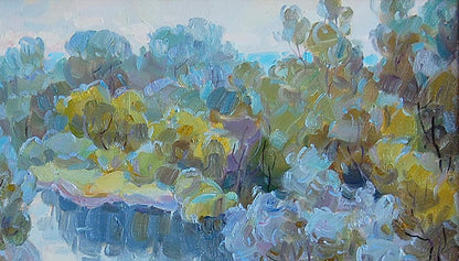 Oil Painting Summer Nature Landscape 