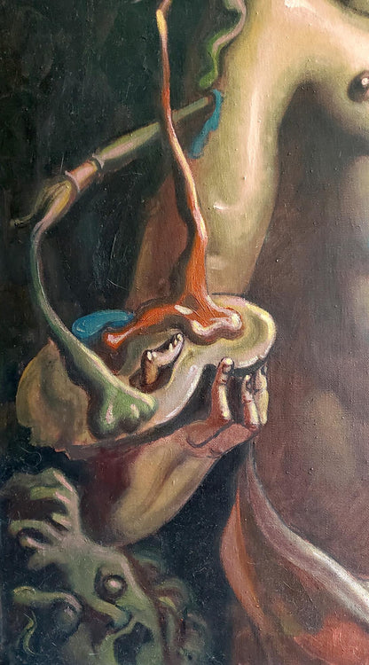 Surreal oil painting Portrait of the artist Litvinov Daniil Olegovich