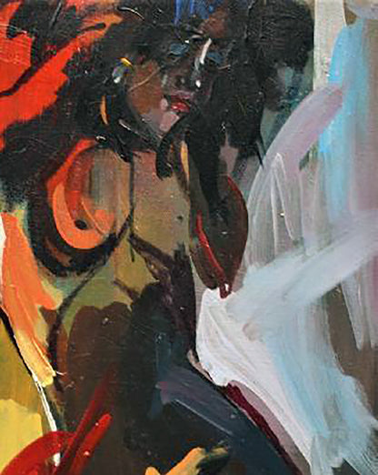 Abstract expressionist oil painting In the warm rays by Kozyar Yuri