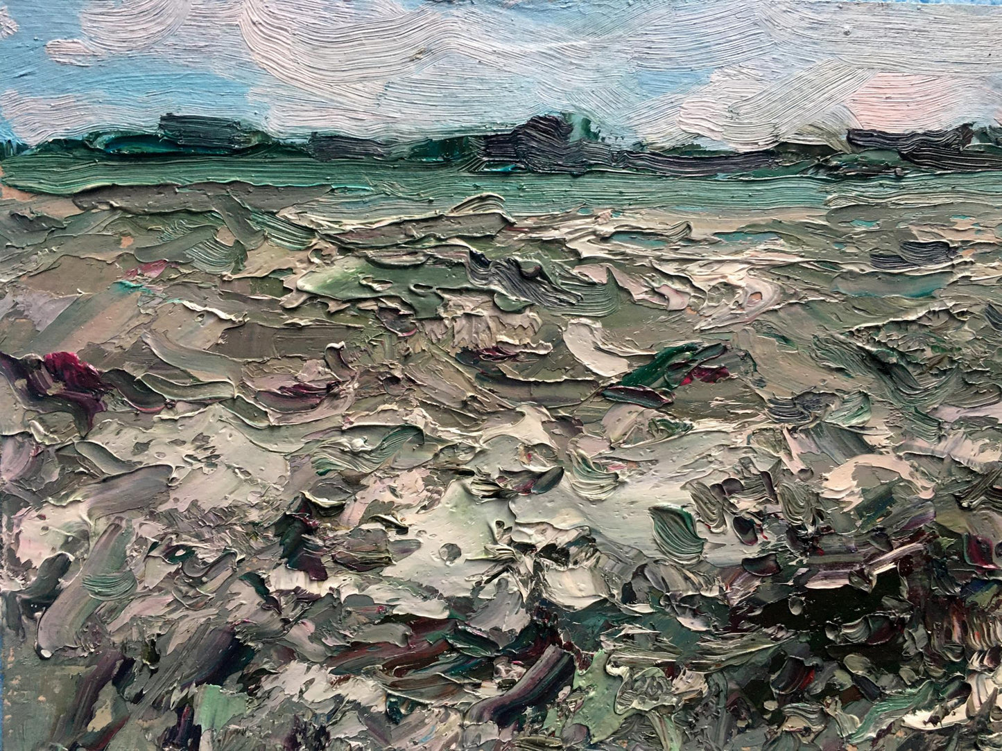 Oil painting Field Landscape 