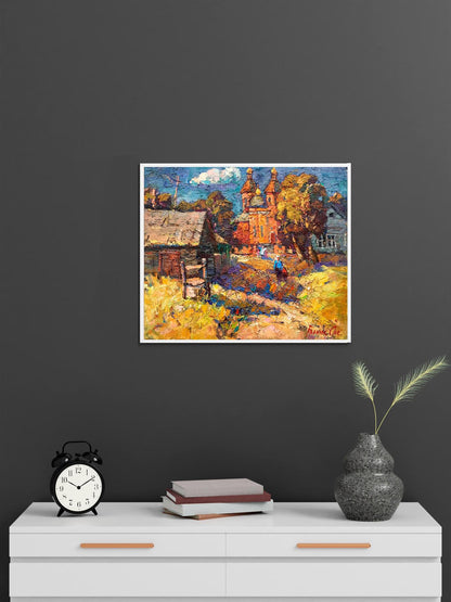 Oil painting village
