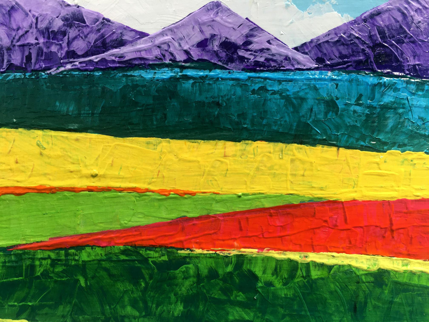 Vibrant Sunny Day Among the Mountains oil painting by V. Zadorozhnya